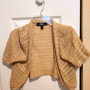 Beige Knitted Shrug